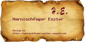 Harnischfeger Eszter névjegykártya